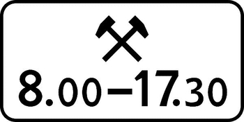 8.5.6 время действия (II типоразмер, пленка А коммерческая) - Дорожные знаки - Знаки дополнительной информации - . Магазин Znakstend.ru