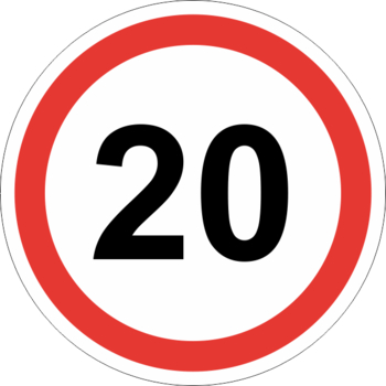 Знак 3.24 ограничение максимальной скорости (20 км/ч) - Дорожные знаки - Запрещающие знаки - . Магазин Znakstend.ru